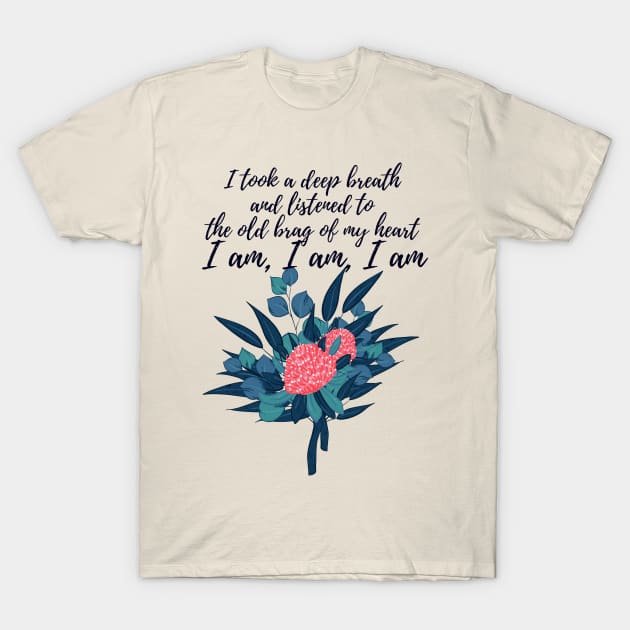 I am- Sylvia Plath quote T-Shirt by Faeblehoarder